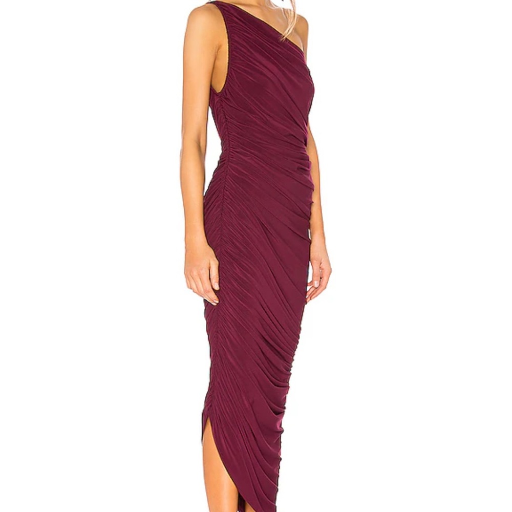 Norma Kamali Diana Gown in Plum - Picture 2 of 6